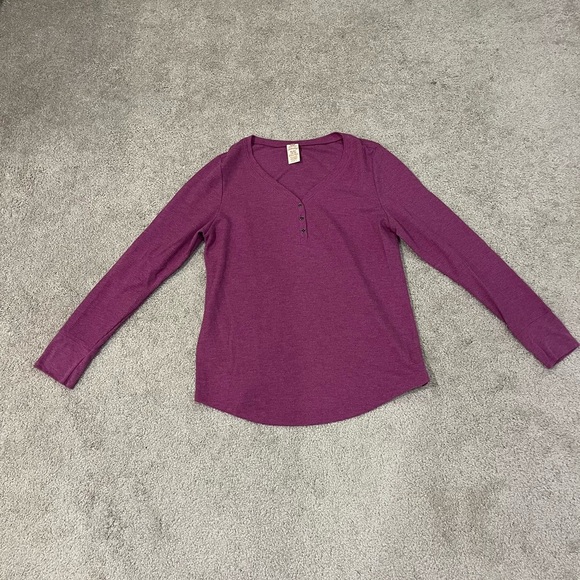 Faded Glory Henley Style Long Sleeve Tee - Picture 1 of 5